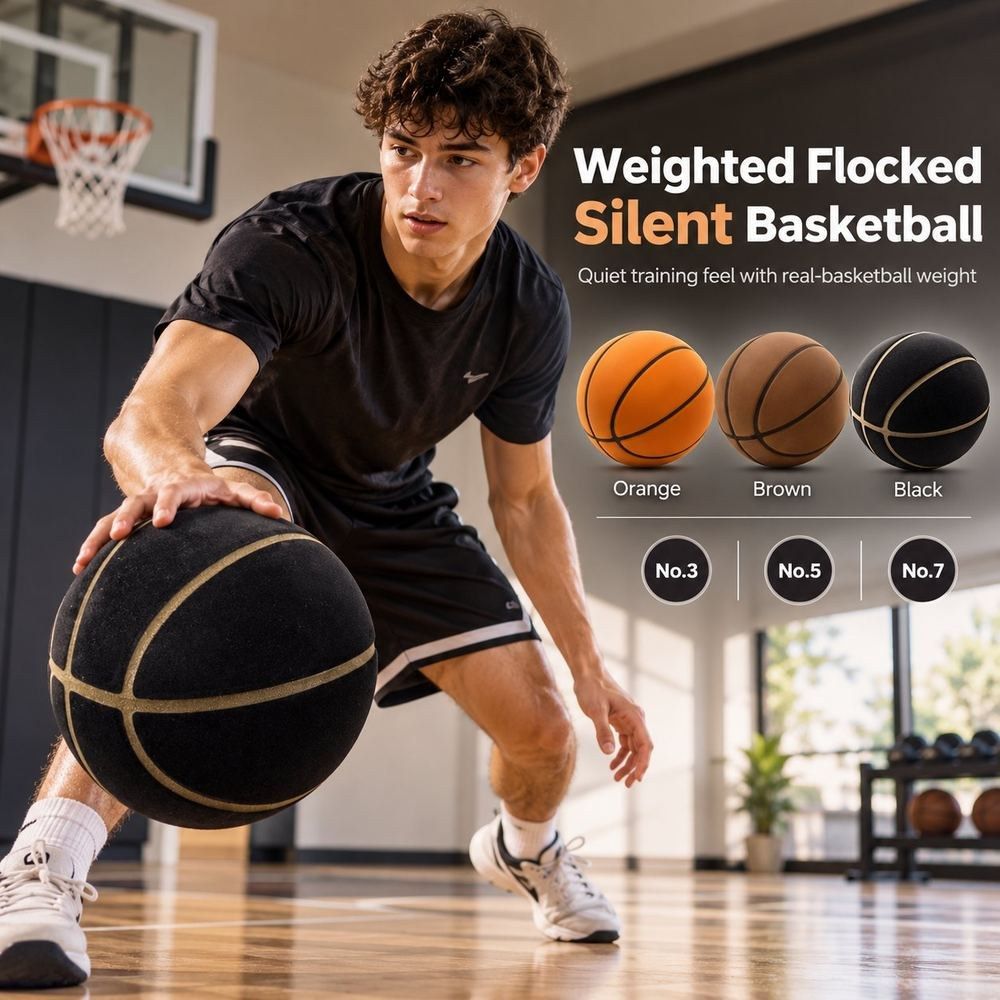 Weighted Flocked Silent Basketball